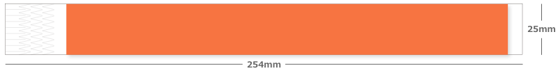 GiG-BAND® バイオマスレギュラー 全体イメージ 長さ254mm、幅25mm。